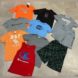 Boys CHAMPION/ABERCROMBIE/COLUMBIA/SPYDER Athletic Shorts & Shirts Summer Lot